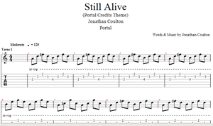 Still Alive, ноты и табулатуры для Guitar Pro