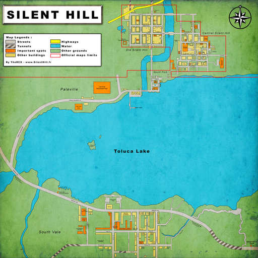 Silent Hill - Карты Silent Hill. Очень большой размер.