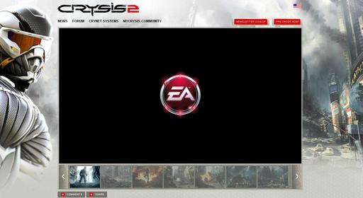 Crysis 2 - Официальный сайт Crysis 2 готов к работе